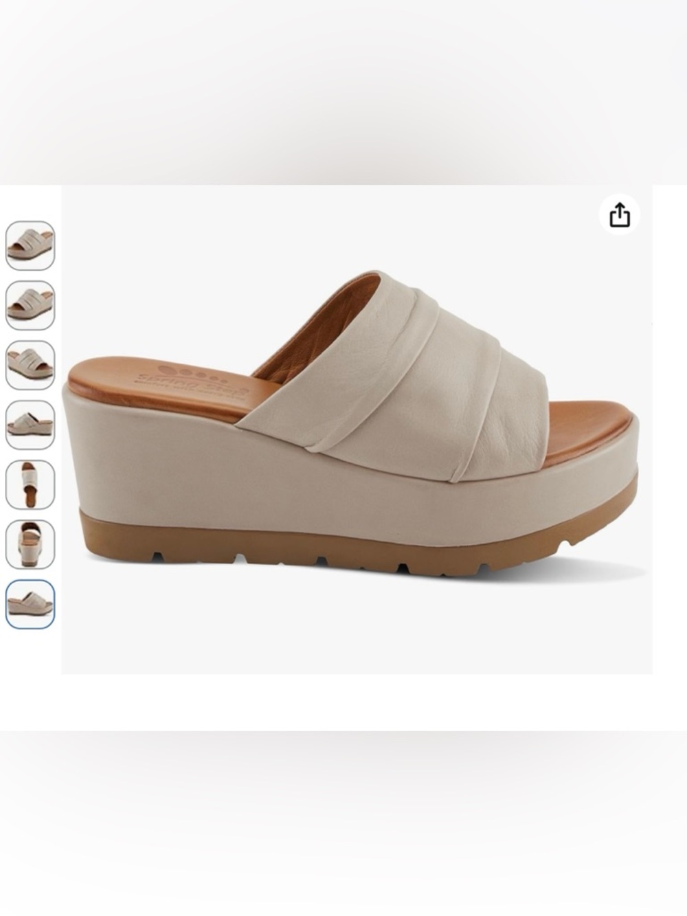 SPRING STEP Allerton Taupe Mid Wedge in Leather